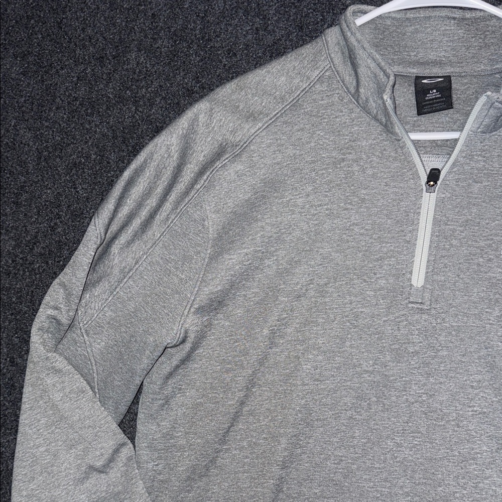 Oakley Light Gray Quarter-Zip Pullover Large - image 4